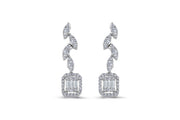 0.66 Karat Baguette Diamond Earrings