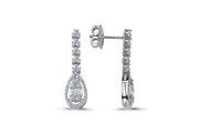 0.54 Karat Baguette Diamond Earrings