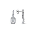 Load image into Gallery viewer, 0.85 Karat Baguette Diamond Earrings