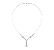 1.53 Karat Diamond Baguette Necklace