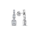 Load image into Gallery viewer, 0.68 Karat Baguette Diamond Earrings