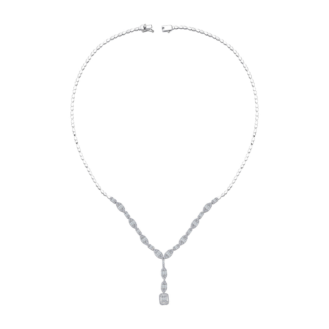 2.15 Karat Diamond Baguette Necklace