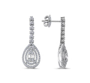 0.86 Karat Baguette Diamond Earrings