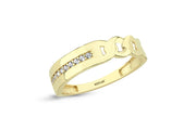 14ct Chain Patterned Gold Ring