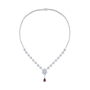 8.81 Karat Ruby Diamond Necklace