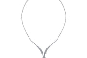 2.58 Karat Diamond Baguette Necklace