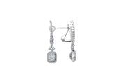 0.95 Karat Diamond Baguette Earrings