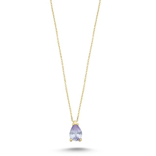 14ct Multicolour Stone Set Gold Necklace