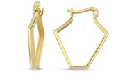 14ct Geometrik Gold Earrings