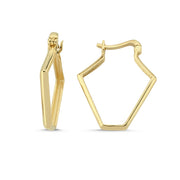 14ct Geometrik Gold Earrings