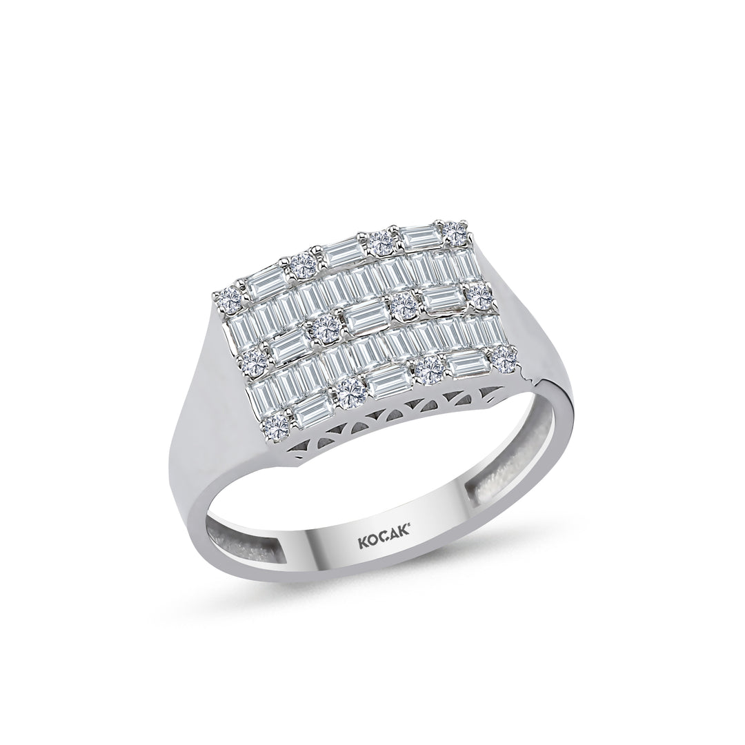 0.58 Karat Baguette Diamond Ring