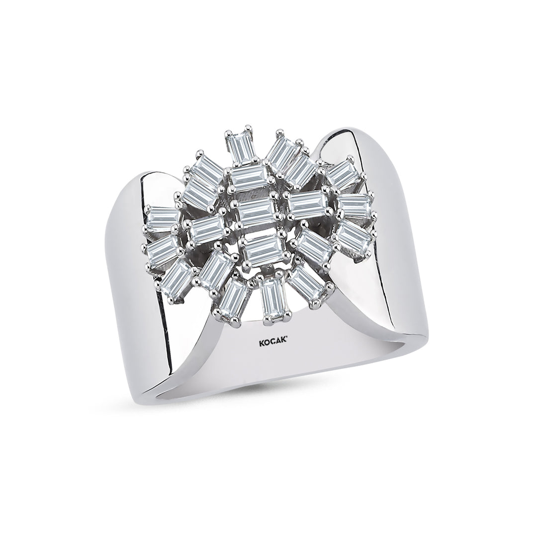 0.86 Karat Diamond Baguette Ring