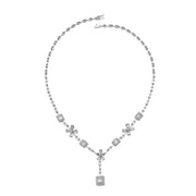 2.79 Karat Diamond Baguette Necklace