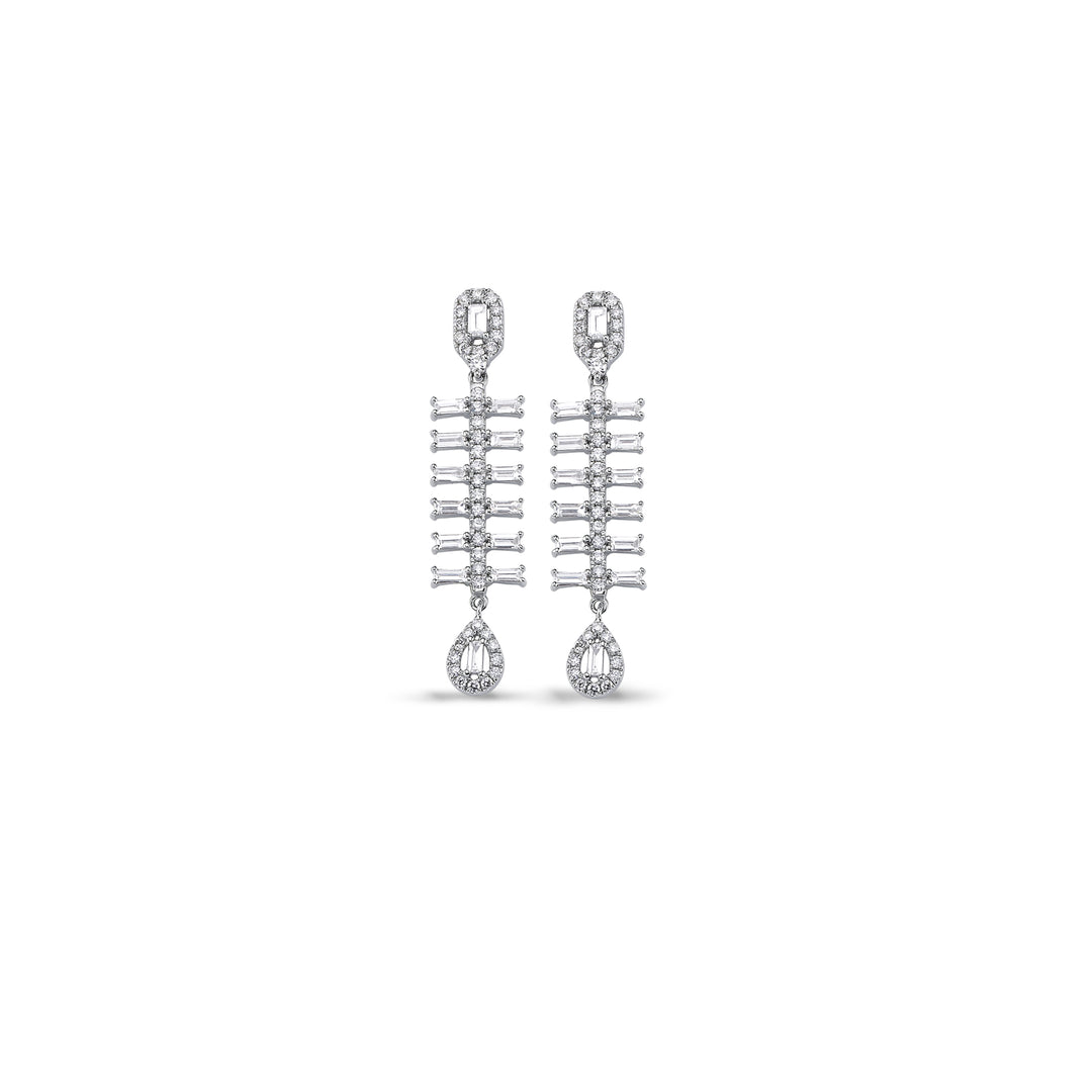 1.19 Karat Diamond Baguette Earrings