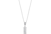 0.59 Karat Diamond Baguette Necklace