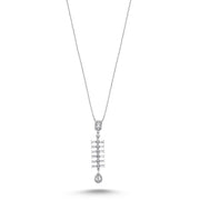 0.59 Karat Diamond Baguette Necklace