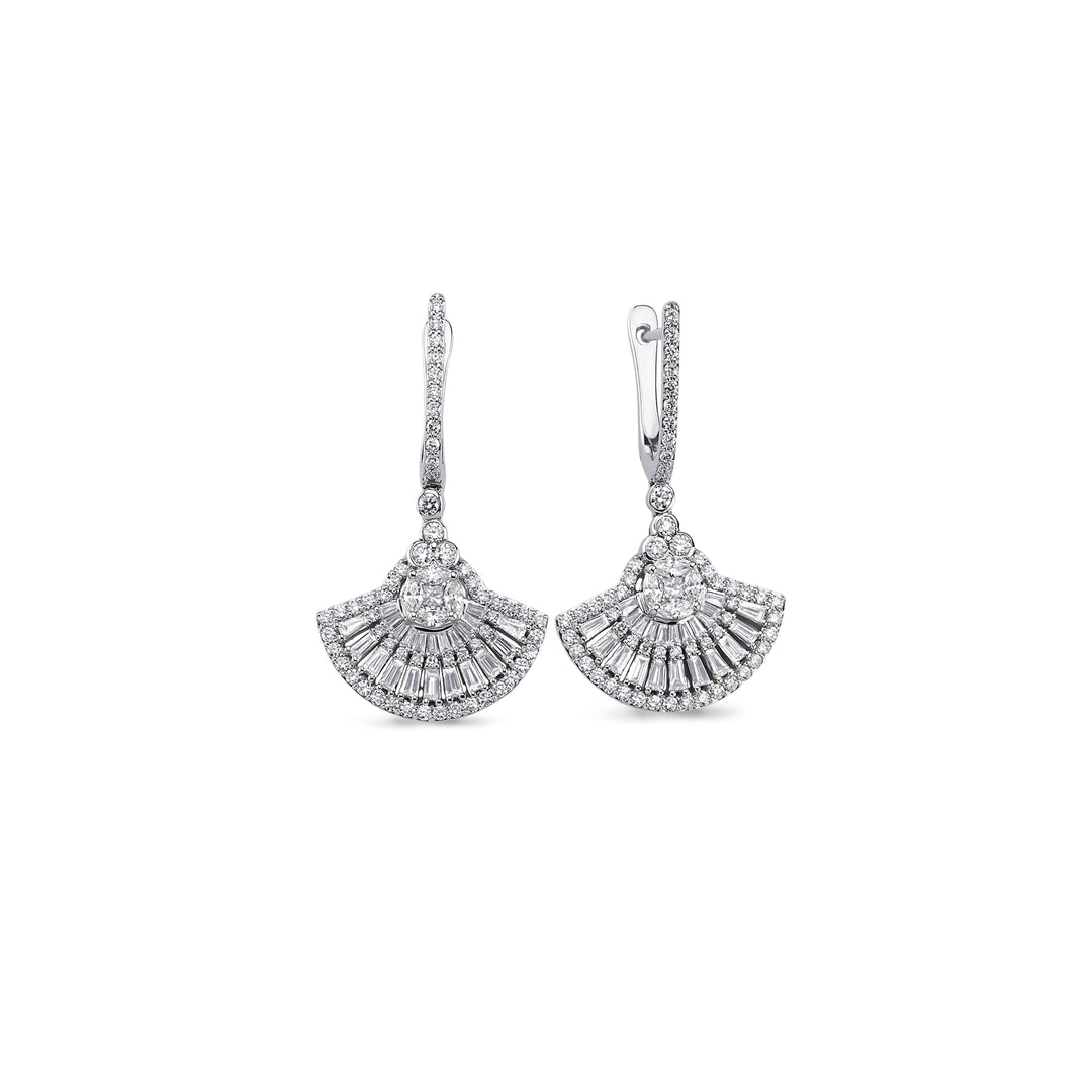 1.81 Karat Diamond Baguette Earrings