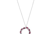 3.02 Karat Diamond Rhodolite Necklace