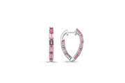 5.54 Karat Diamond Sapphire Earrings