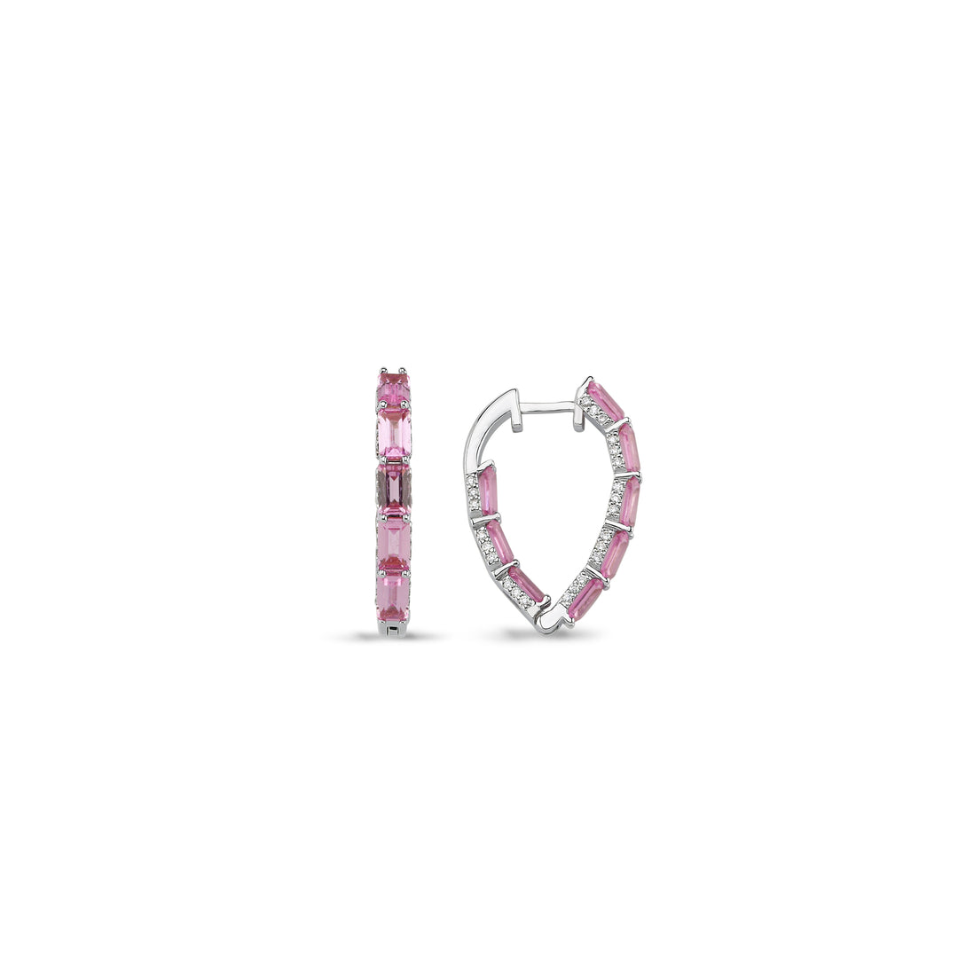 5.54 Karat Diamond Sapphire Earrings