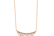 0.77 Karat Diamond Baguette Necklace