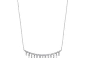 0.78 Karat Diamond Baguette Necklace