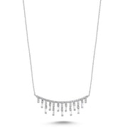 0.78 Karat Diamond Baguette Necklace