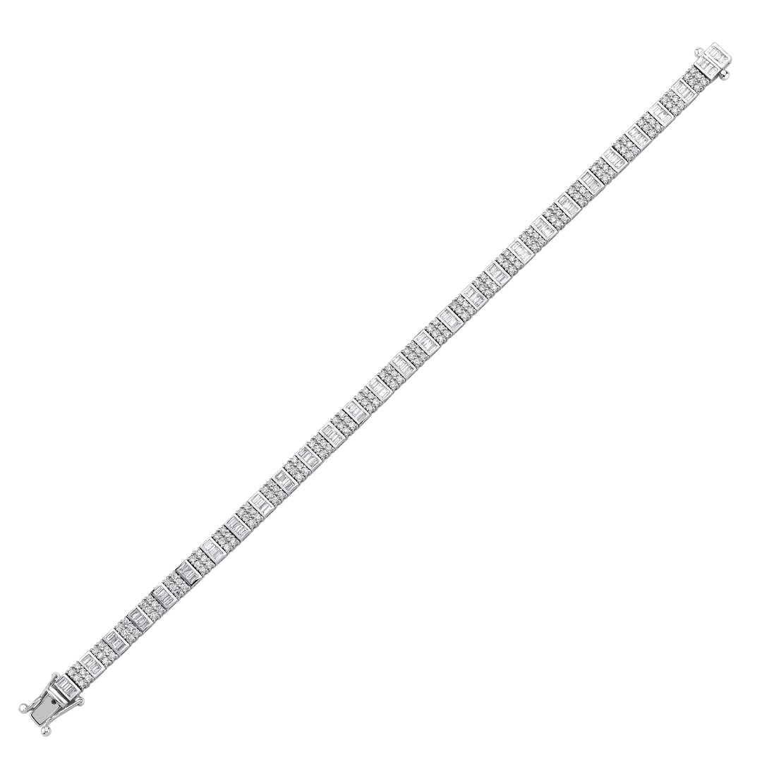 2.94 Karat Diamond Baguette Bracelet