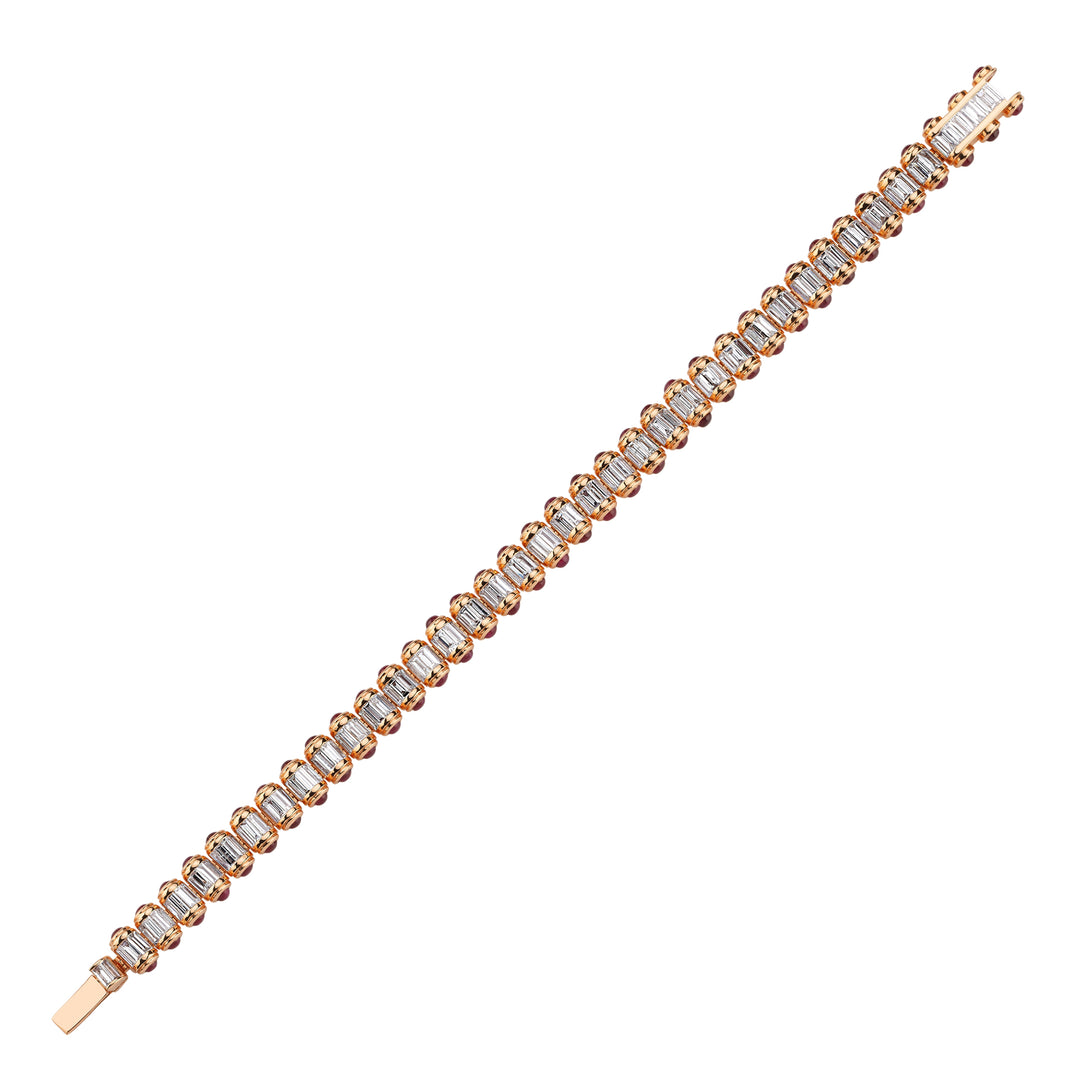 12.97 Karat Diamond Baguette Bracelet