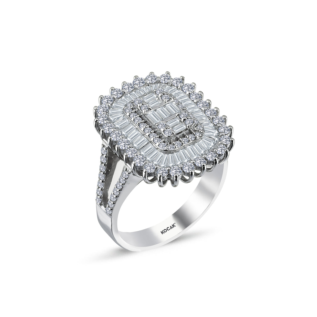 1.61 Karat Diamond Baguette Ring