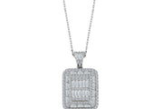 0.89 Karat Diamond Baguette Necklace