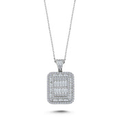 0.89 Karat Diamond Baguette Necklace