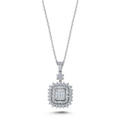 0.62 Karat Diamond Baguette Necklace