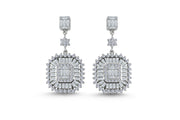 1.20 Karat Diamond Baguette Earrings