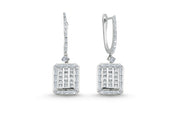 1.51 Karat Diamond Baguette Earrings