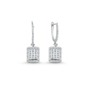 1.51 Karat Diamond Baguette Earrings