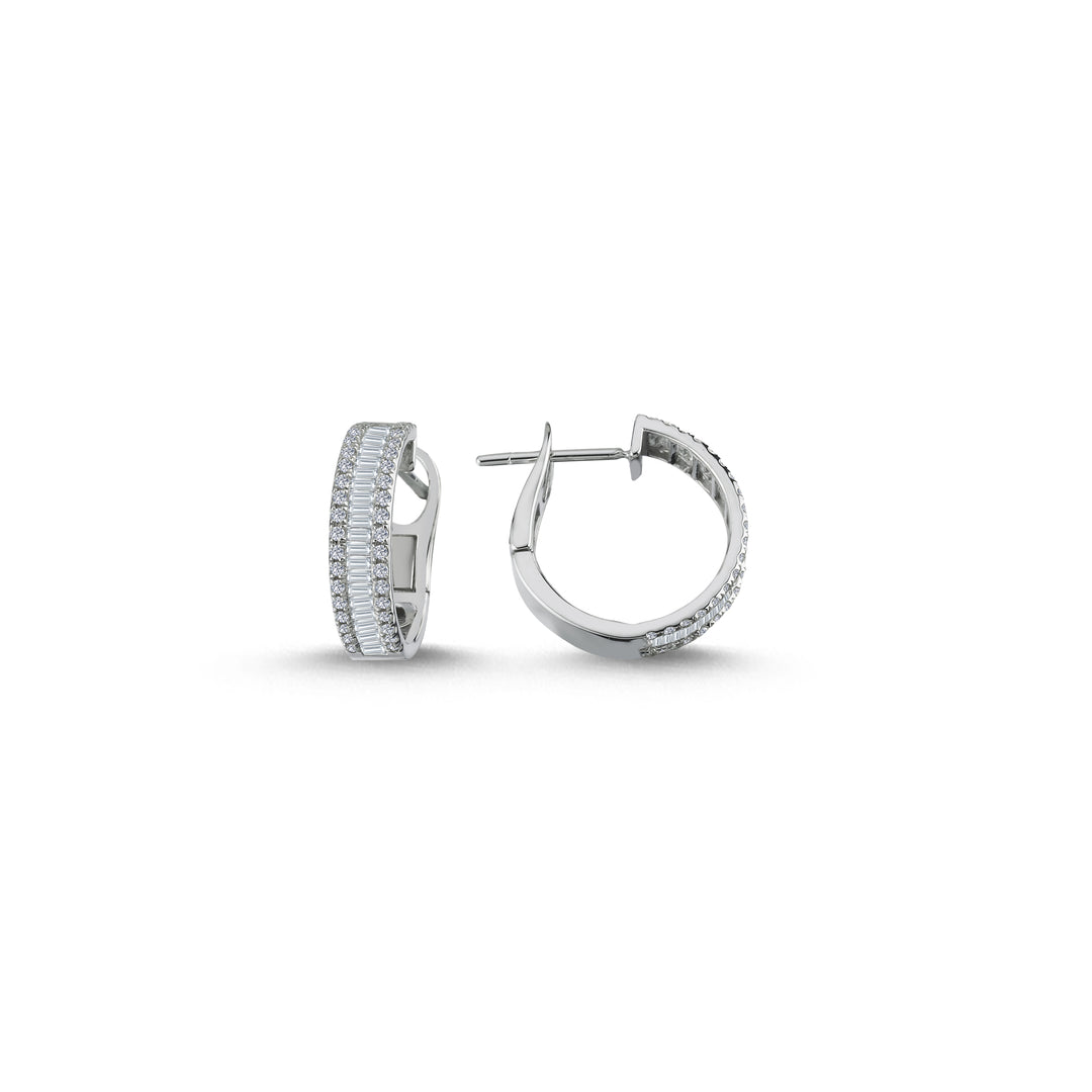 0.77 Karat Diamond Baguette Earrings
