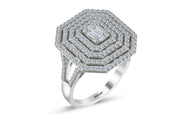 1.09 Karat Diamond Baguette Ring