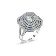1.09 Karat Diamond Baguette Ring