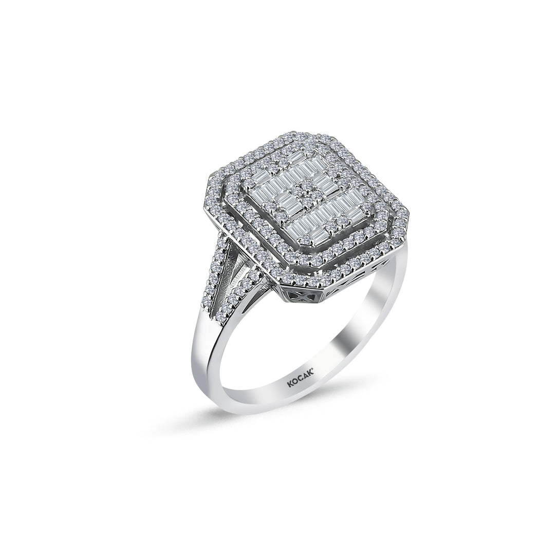 0.70 Karat Diamond Baguette Ring