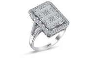 0.93 Karat Diamond Baguette Ring