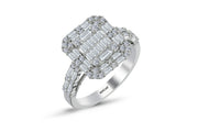 1.12 Karat Diamond Baguette Ring