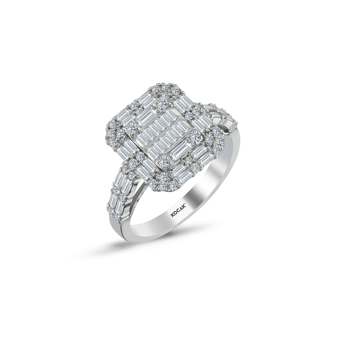 1.12 Karat Diamond Baguette Ring