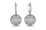 1.38 Karat Diamond Baguette Earrings