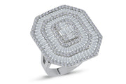 4.28 Karat Baguette Diamond Ring