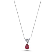 1.06 Karat Ruby Diamond Necklace