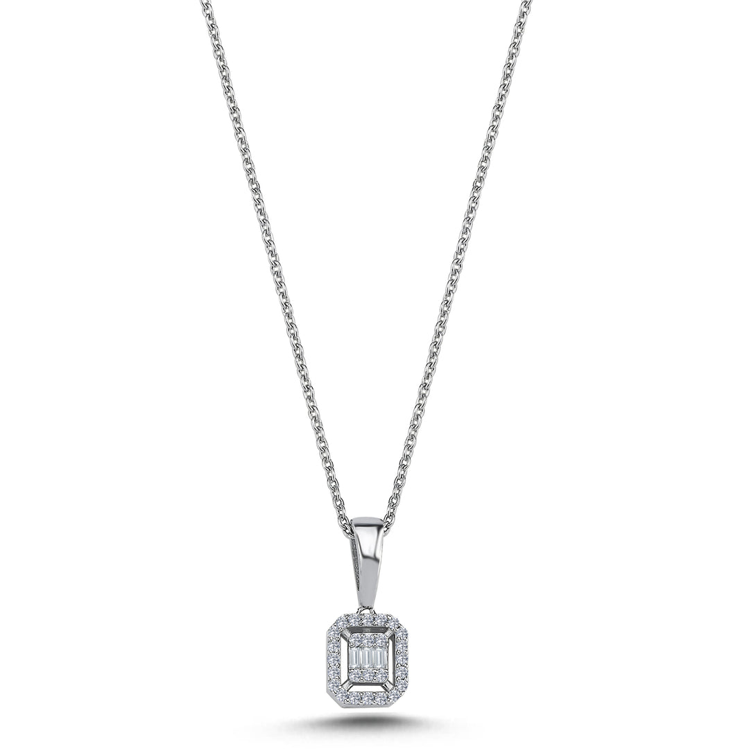 Diamond Baguette Necklace
