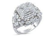 3.08 Karat Diamond Baguette Ring