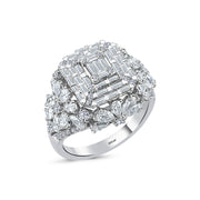 3.08 Karat Diamond Baguette Ring