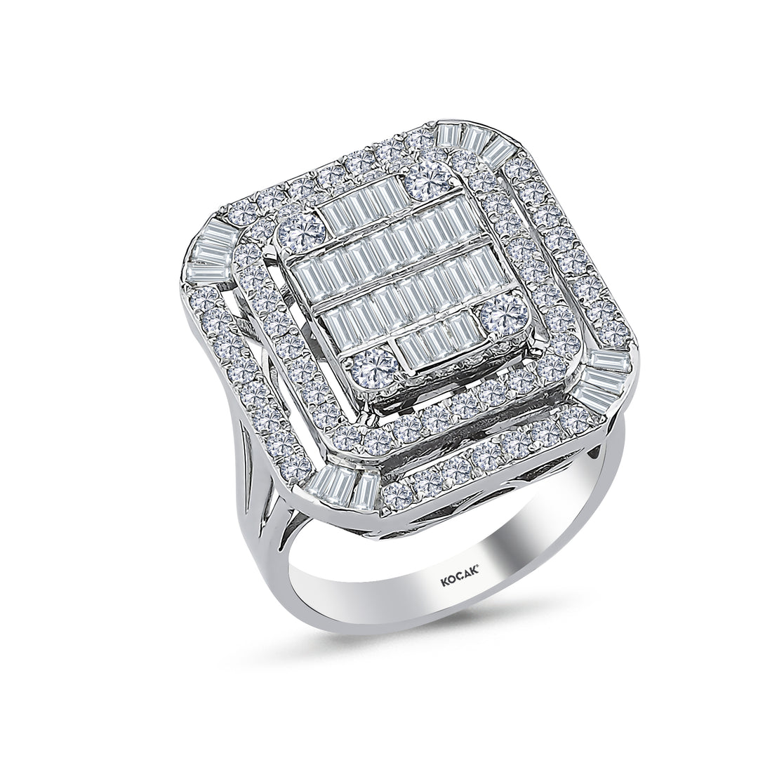 1.72 Karat Diamond Baguette Ring